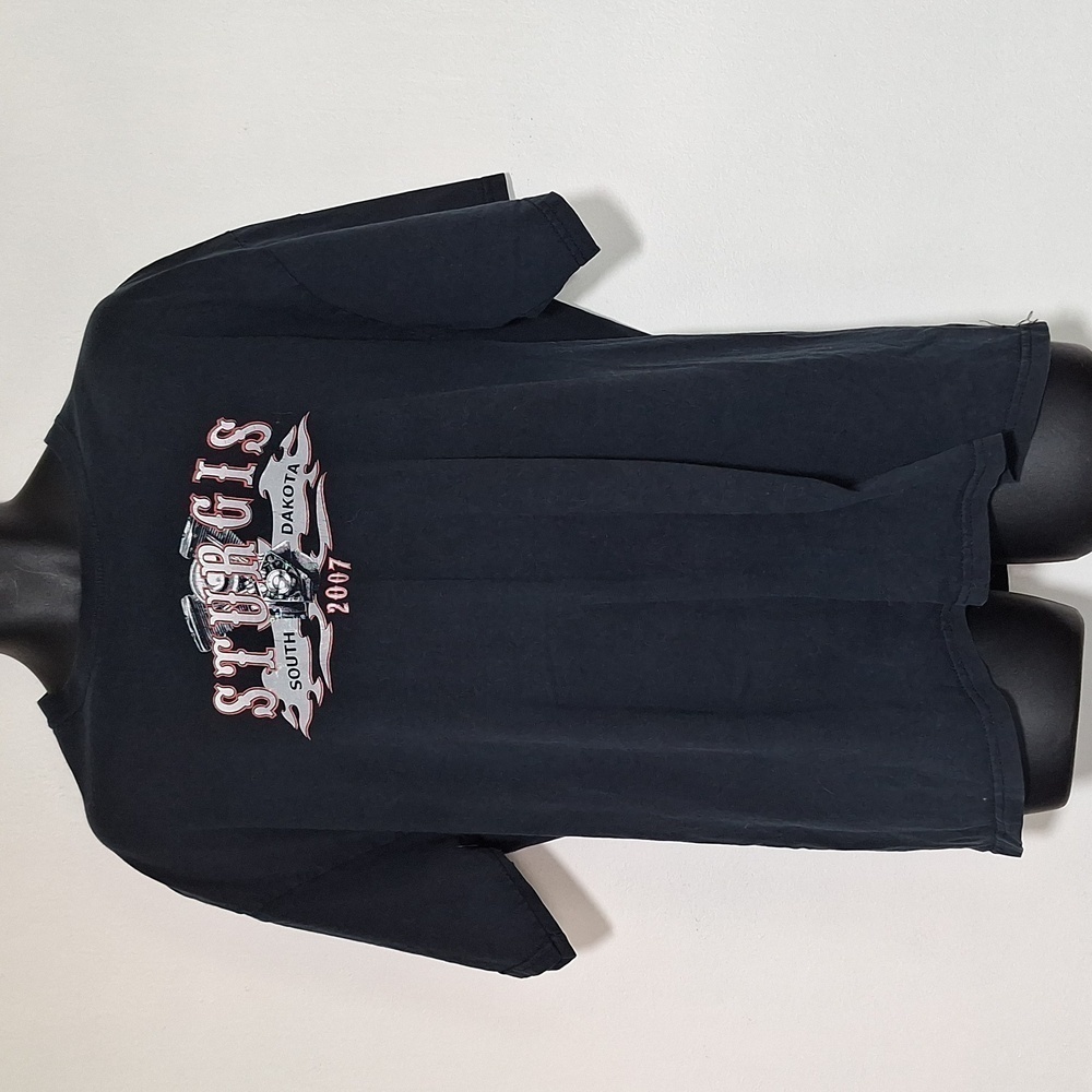Vintage 2007 Sturgis Ralley Week T Shirt Short Sleeve Black XL
